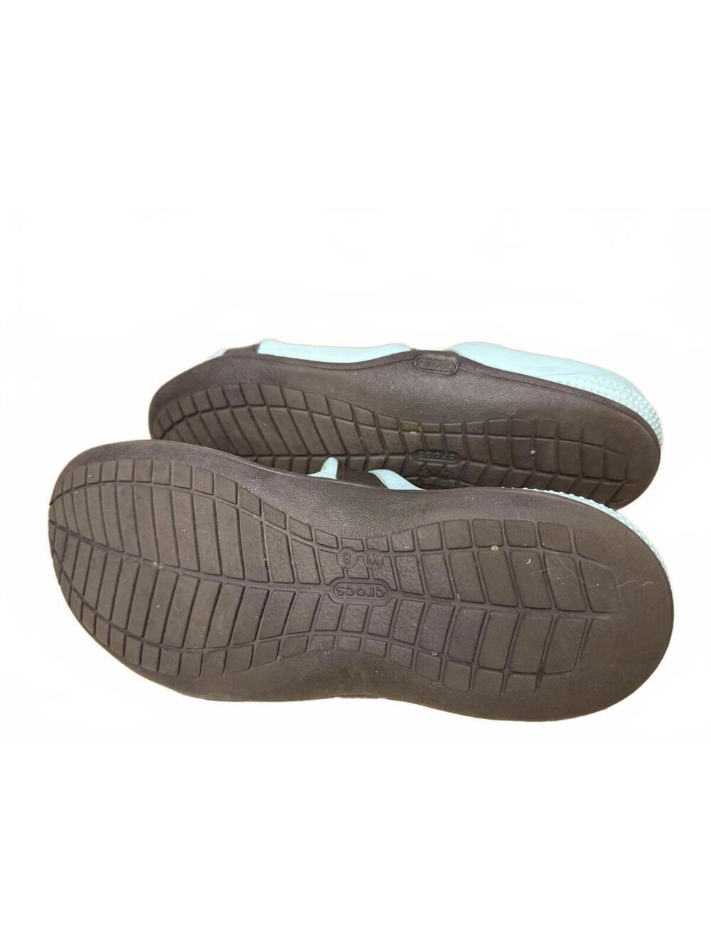 Crocs Swiftwater Sandals Size 8 Gray Blue Slip On Slide Pool Beach Resort - Picture 6 of 6